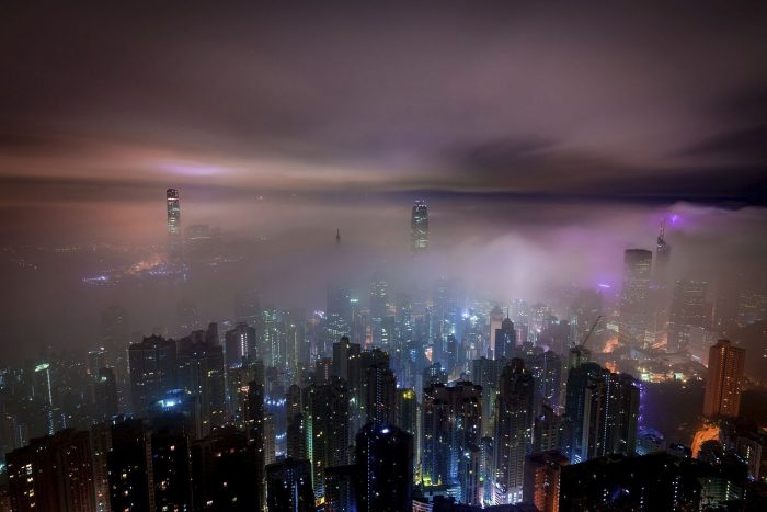 Free Hong Kong city at night