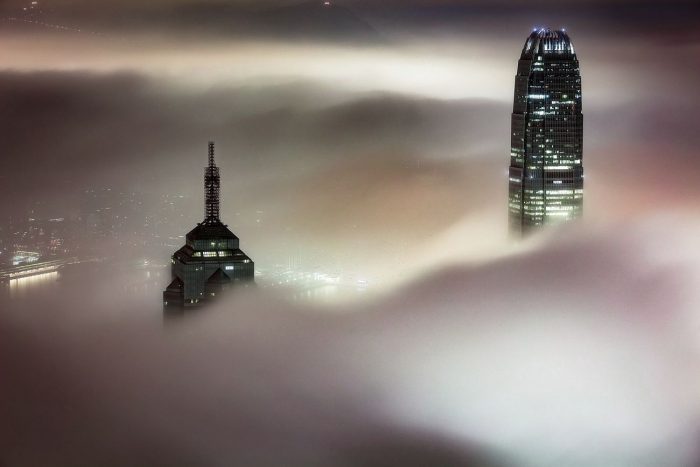 Free cloudy Hong Kong city