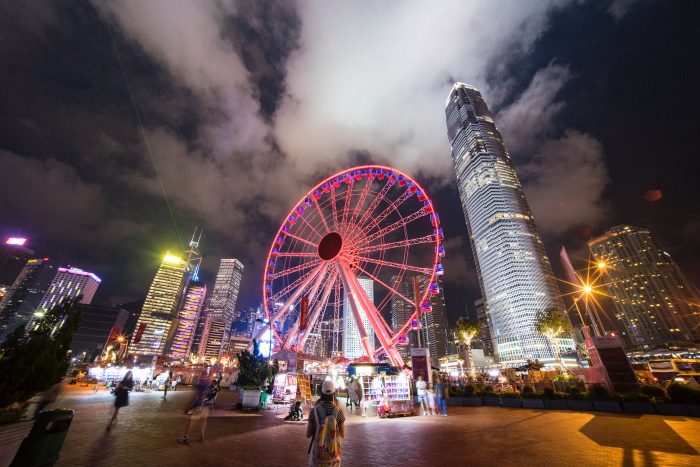 photo of people near ferris wheel